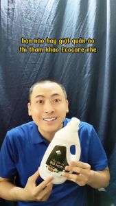 Nước giặt xả hữu cơ Bồ Hòn tinh dầu Bưởi ECOCARE 4 lít - Bền màu giữ dáng mềm vải an toàn cho bé