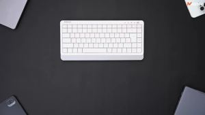 NexusClick 84 Keys Ultra Slim Wireless KeyboardDual Mode Rechargeable Low Profile Quiet Keyboard for PC Mac Business Office Use