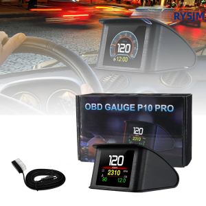 RYSJM | Đồng Hồ Đo Kỹ Thuật Số Thông Minh P10 PRO OBD2 Đa Ngôn Ngữ Hiển Thị Tốc Độ Hành Trình Mức Tiêu Thụ Nhiên Liệu Nhiệt Độ Có Báo Động Cho Xe Cộ
