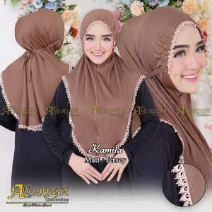 HIJAB/JILBAB INSTAN Bergo plisket kerut Kamila ORI arrizfa
