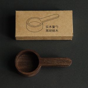 Coffeeislife Boutique Black Walnut Coffee Bean Spoon Japanese Retro Long Handle Short Handle Measuring Spoon 8 10G