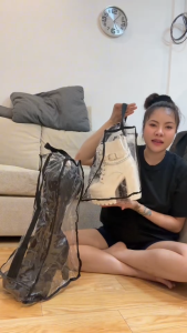 กระเป๋าใส่บูท PVC ใส เก็บบูทยาว/สั้น กันฝุ่น กันน้ำ เหมาะเดินทาง กันฝุ่นได้ดี