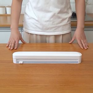 Food Packaging Cling Film Aluminium Foil Baking Paper Wrap Cutter With Suction Cup