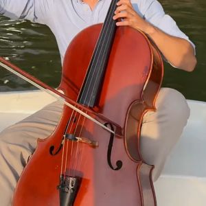 CELLO AKUSTIK MANDALIKA 4/4 BIOLA BESAR BONUS HARDCASE FULLSET