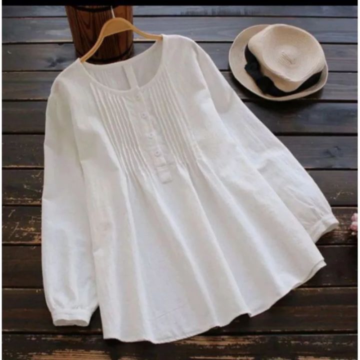 BLOUSE%20KOREA%20BEST%20SELLER//blouse%20dengan%20LD%20110cm,%20cocok%20banget%20buat%20JALAN2%20keluar%20rumah%20-%20Image%204