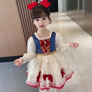 Lolita Girls Snow White Dress Childrens Lolita Dress Baby Spring and Autumn Clothes  Dress Dress