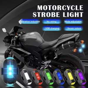 1 BUAH LAMPU STROBO RUNNING DAPAT DI ISI ULANG MOTOR MODIFIKASI LAMPU KILAT LED 7 WARNA [ RGB ] BISA UNTUK PESAWAT HELIKOPTER DRONE MOBIL MOTOR DLL