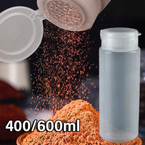 400/600ml Clear Spices Bottle Plastic Barbecue Seasoning Jars Condiment Box Kitchen Gadgets Seasoning Container