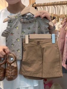 Baby Girl Floral Vest Suit 2024 Summer New Arrival Little Girl All-Matching Summer Wear Little Girl K-style Two-piece Set