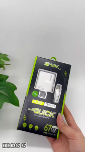 HBK 67w PD Quick Charger Compatible for Iphone Ios Type C Andriod Micro V8 Wall Fast Charger Portable Charger