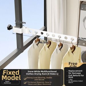 No-Drill Aluminum Clothes Drying Rack