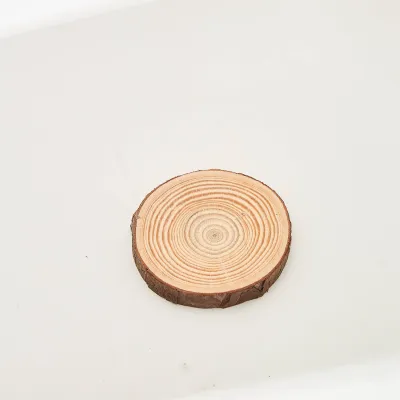 Minimalist Decorative Wooden Candle Holder Large Round