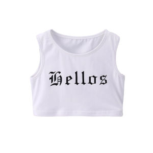 Girls Jazz Dance Performance Outfit Summer Crop Top Training Cotton Vest Childrens Fashion Show Model Walk Street Dance Costume