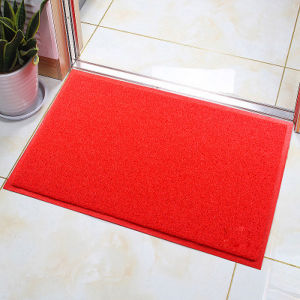 Home Entrance Mat Pure Red No Word Border Door Mat Rug Welcome to Visit Modern Simple Style Nylon Material Living Room