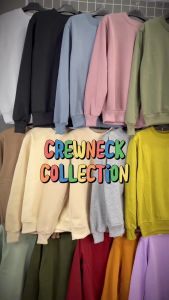 Dezirose Basic Sweater Crewneck Polos Fleece Tebal Distro Premium Size M - XXL (Pria & Wanita)