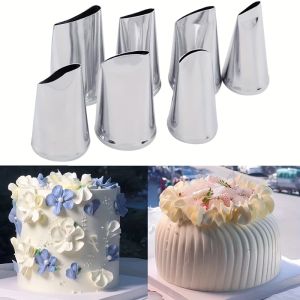 7pcs Cake Decorating Tips Set Cream Sugar Pipe Fondant Rose Nozzle Pastry Tools Fondant Decorating Tools Supplies DIY Baking Kit