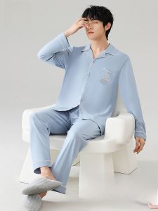 Bộ đồ ngủ nam MiiOW bằng cotton tay dài thoáng khí
