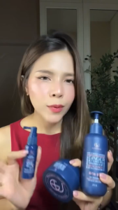แชมพูจียู 1ขวด450ml+ทรีทเม้นท์จียู 1กระปุก+แฮร์โทนิคจียู 1ขวด |แก้ผมร่วง ฟื้นฟูผมแห้งเสีย