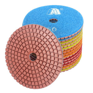 3 80mm 3 Steps Diamond Polishing Pad for Marble Wet Diamond Polishing Disc for Granite Diamond Buffing Pad for Stone Flexible Polishing Wheel for Terrazzo and Concrete