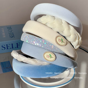 คลิปผมทรงสเปนเซอร์สีฟ้าสำหรับผู้หญิง ทรงสูง ทรงสเปนเซอร์แบบใหม่ 2024 คลิปผมแฟชั่น เครื่องประดับผมสุดเก๋ คลิปผมทรงสเปนเซอร์