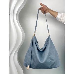 Korean Style Large Capacity Canvas Shoulder Bag Ladies 2025 Lazy Fashion Commuter Tote Bag Crossbody Handbag Shopping Bag