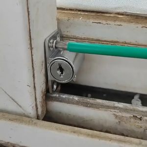 2 Pack Sliding Window Lock With 2 Keys Patio Window Bolt Catch Push Security Lock