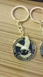 Philippine Eagles Keychain The Fraternal Order of Eagles 3D Gold Plated TFOE Zinc Alloy Keychain