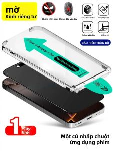 1 Miếng Dán Bảo Vệ Màn Hình Kính Cường Lực Chống Nhìn Trộm Mờ Cho iPhone 17 Pro Max/17 Pro/17 Air/17/16 Pro Max/16 Pro/16 - Chống Gián Điệp Chống Trầy Xước Vân Tay