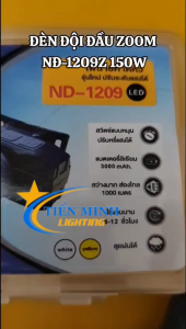 ĐÈN ĐỘI ĐẦU ZOOM XA GẦN NĐ-1209Z 150W ÁNH SÁNG TRẮNG & VÀNG 3 CHẾ ĐỘ SÁNG