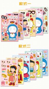 Bandai | Doremon Blue Chubby Happy Tương Tác Giữa Cha Mẹ Và Con Cái DIY Planner Stickers Phim Hoạt Hình Trang Trí Đạo Cụ Cosplay Cho 14 Tuổi Trở Lên