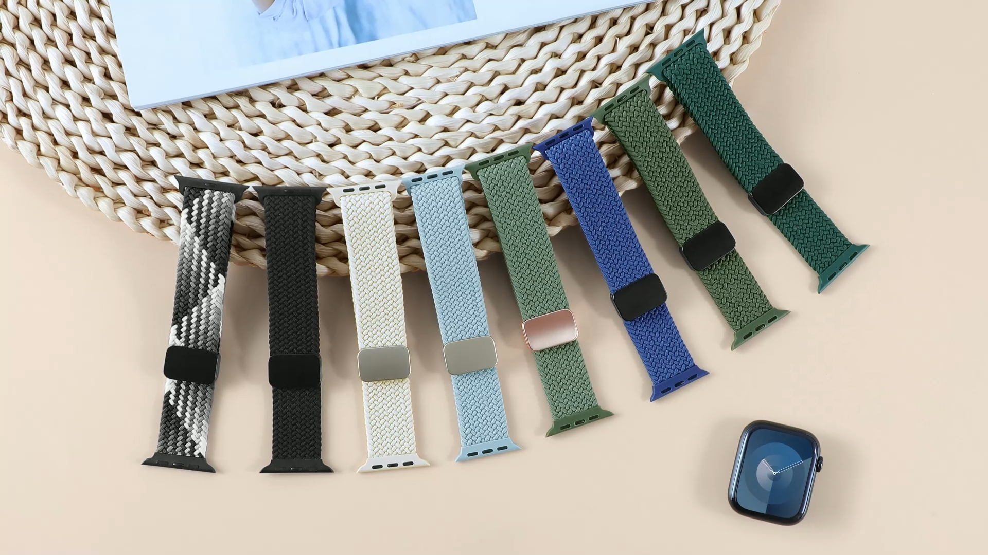 Sweatproof Elastic Sport Loop for Apple Watch Series 12/11/10/9/8/7/6/5/SE/Ultra 4/3/2 - Soft Adjustable Band for Women & Men Perfect for Gym & Running Tali Jam Pintar