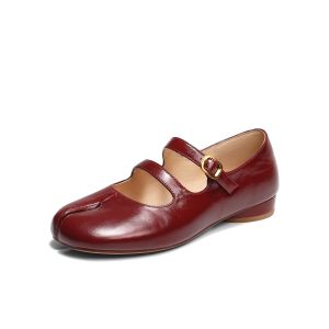 Belle | Goat Leather Split Toe Mary Jane Shoes