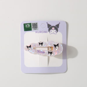Sanrio Cute Laser Wave Hair Clip Series Three Lily Bird Dog Kuromi Penguin Cute Hair Accessories for Girls