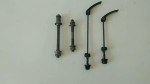 Bicycle Wheelset Axle Replacement with Quick Release Ball Bearing Axle Spring Hole Front and Rear Fit 9MM Diameter 10.8CM Length
