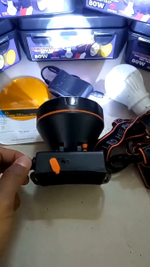 Senter Kepala Murah 80W MITSUYAMA MS-182P BONUS LENSA KUNING + LAMPU BOHLAM EMERGENCY