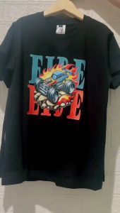 BAJU KAOS DISTRO ANAK LAKI LAKI DAN PEREMPUAN MOBIL MONSTER VINTAGE HITAM KATUN COMBED 24S 5-12TAHUN