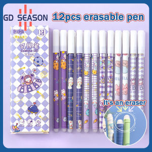 12Pcs/set Erasable Gel Pen Full Needle Tube 0.5m Exquisite Cartoon Student Magic Eraser