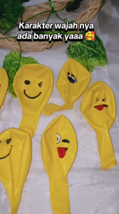 Balon Latex Emoji Smile Ulang Tahun Balon Kuning murah