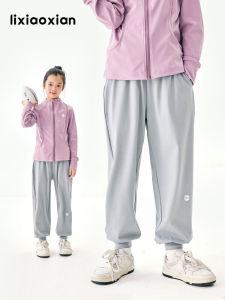 Quick Dry Sports Pants for Girls Moisture Wicking Casual Trousers Spring Autumn New Style Medium Large Children Elastic Waist