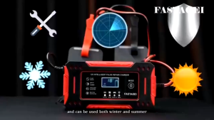 【Local Delivery】Japan Imported New Red Full Automatic Car Battery Charger 110V To 265V To 12V 24V Motorcycle Battery Repair Type High Power Start and Stop