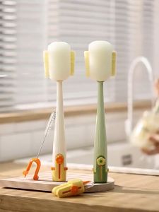 Multifunctional 5 in 1 Bottle Brush Detachable Cup Lid Cleaning Brush Set Groove Gap Cleaner