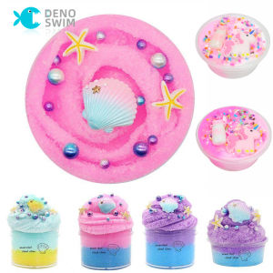 60ml/200ml Slime DIY Toy Soft Fluffy Ocean Shell Slime Clay Toys Snow Mud Funny Silk Mud Plasticine Kit Stress Relief Dough Toys Gifts for Kids