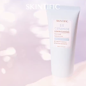 SKINTIFIC 5X Ceramide Low PH Cleanser Amino Acid Facial Wash Gently Cleanse Replenish Skin Barrier Hydrating Non-Drying Cleanser For Sensitive Skin