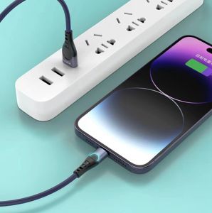 LX66 High Speed Charging Braided Data Cable Compatible for Micro Type-C Lightning 1.2 meter