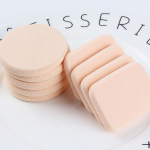 10 Pieces round Edged Sponge Puff for Foundation Liquid Dry Wet Use BB Cream Square Makeup Cotton Beauty Tools Any Skin Type