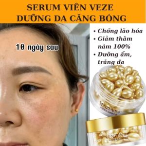 [ CHÍNH HÃNG ] Tinh chất chăm sóc da DƯỠNG DA CĂNG BÓNG VEZE Siêu Phẩm dưỡng da cung cấp collagen thu nhỏ lỗ chân lông căng mướt sáng hồng (Hộp 30 Viên)