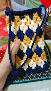 Tas HP Slingbag Wanita Rajut Resleting Aruna1002JC / Tas Dompet HP Selempang Wanita