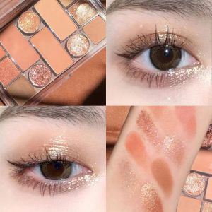 12 Colors Eye Shadow Plate Mixed Pearlescent Matte Eye Shadow Plate Vintage Tone Eye Shadow