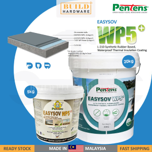 PENTENS 5kg / 20kg EASYSOV WP5+ Cement Coat Synthetic Rubber-based Waterproof Thermal Insulation Coating 5 in 1 Waterproofing Paint 五合一單液防水膜