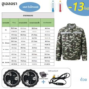 ฤดูร้อนพัดลมแจ็คเก็ตผู้ชาย Camo พัดลมระบายความร้อน USB เครื่องทําความเย็นเครื่องปรับอากาศเสื้อผ้าตกปลากลางแจ้งงานก่อสร้าง Coat